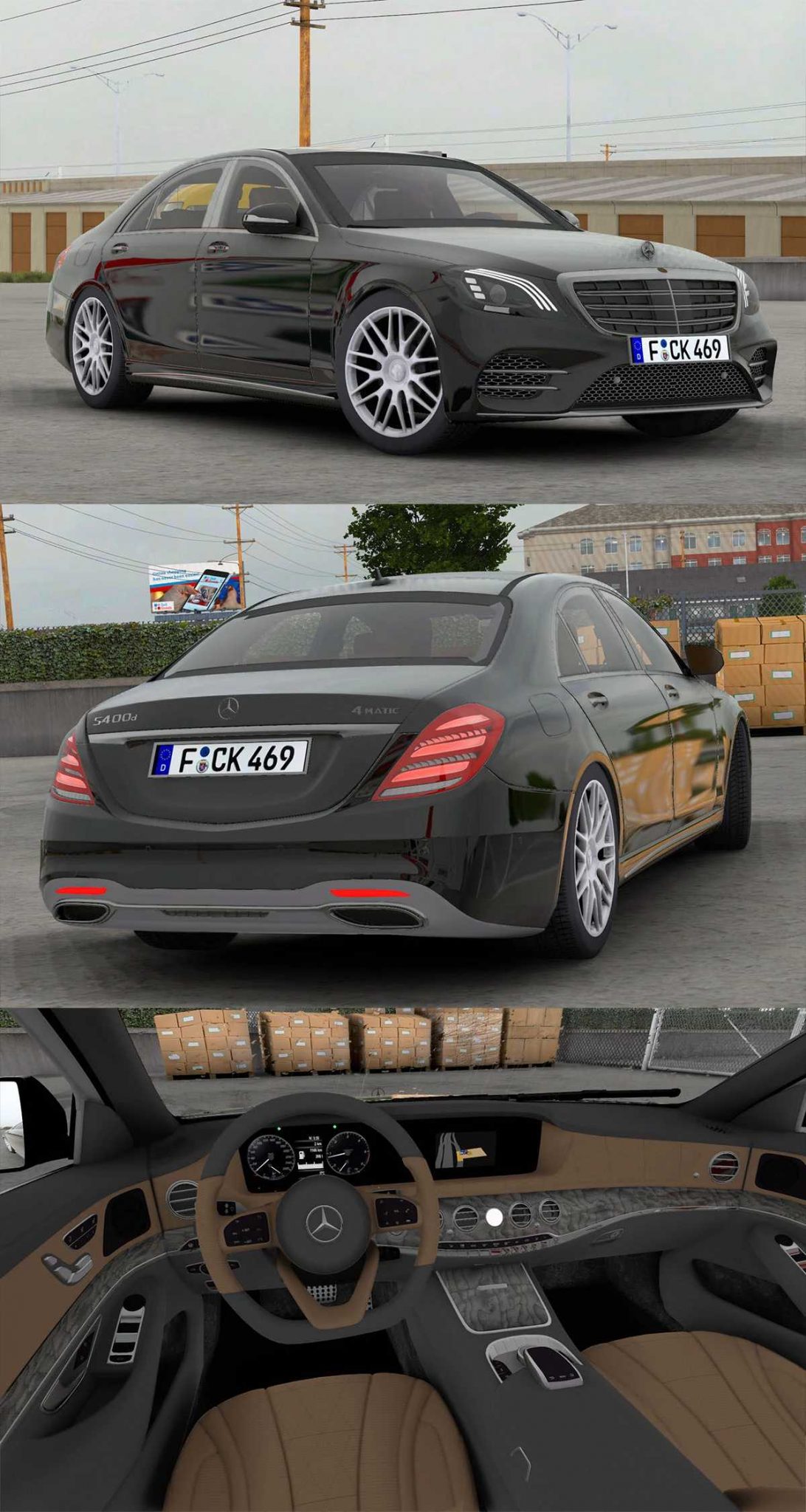 Mercedes Benz W222 S Klasse S 400d V4 6 1 48 ATS ETS2 ATS Mod