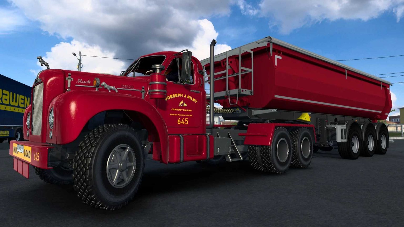 Miniature Camion Mack B61 1953 - Rouge Et Jaune - Échelle 1/43 - IXO TR131 - Neuf