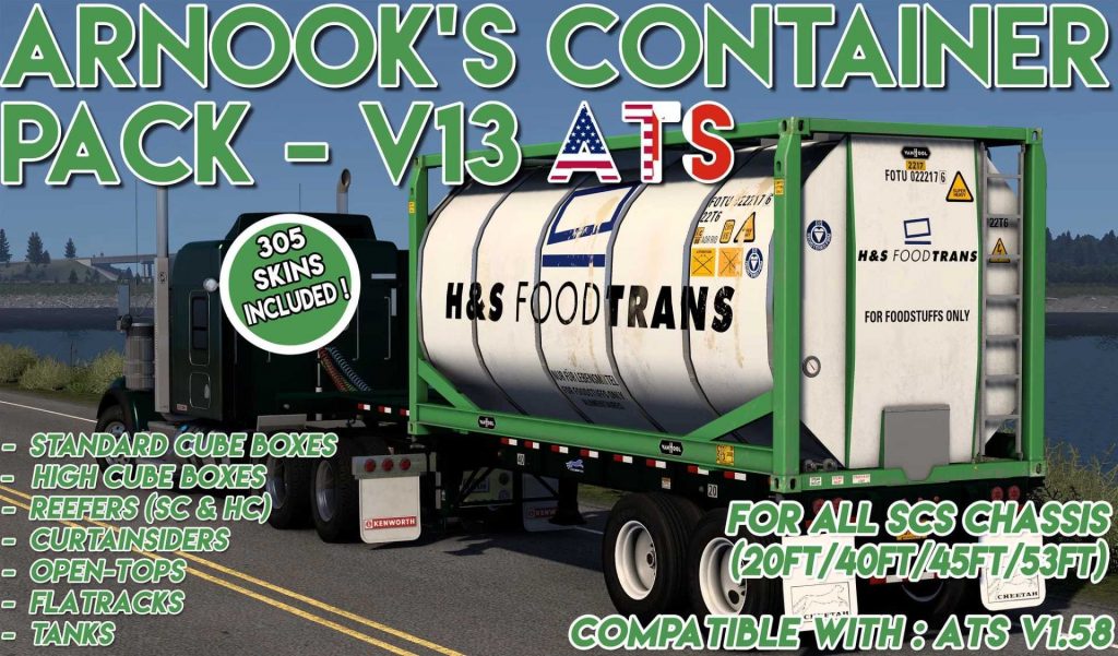 Arnooks Container Pack v13 ATS - ETS2 / ATS Mod